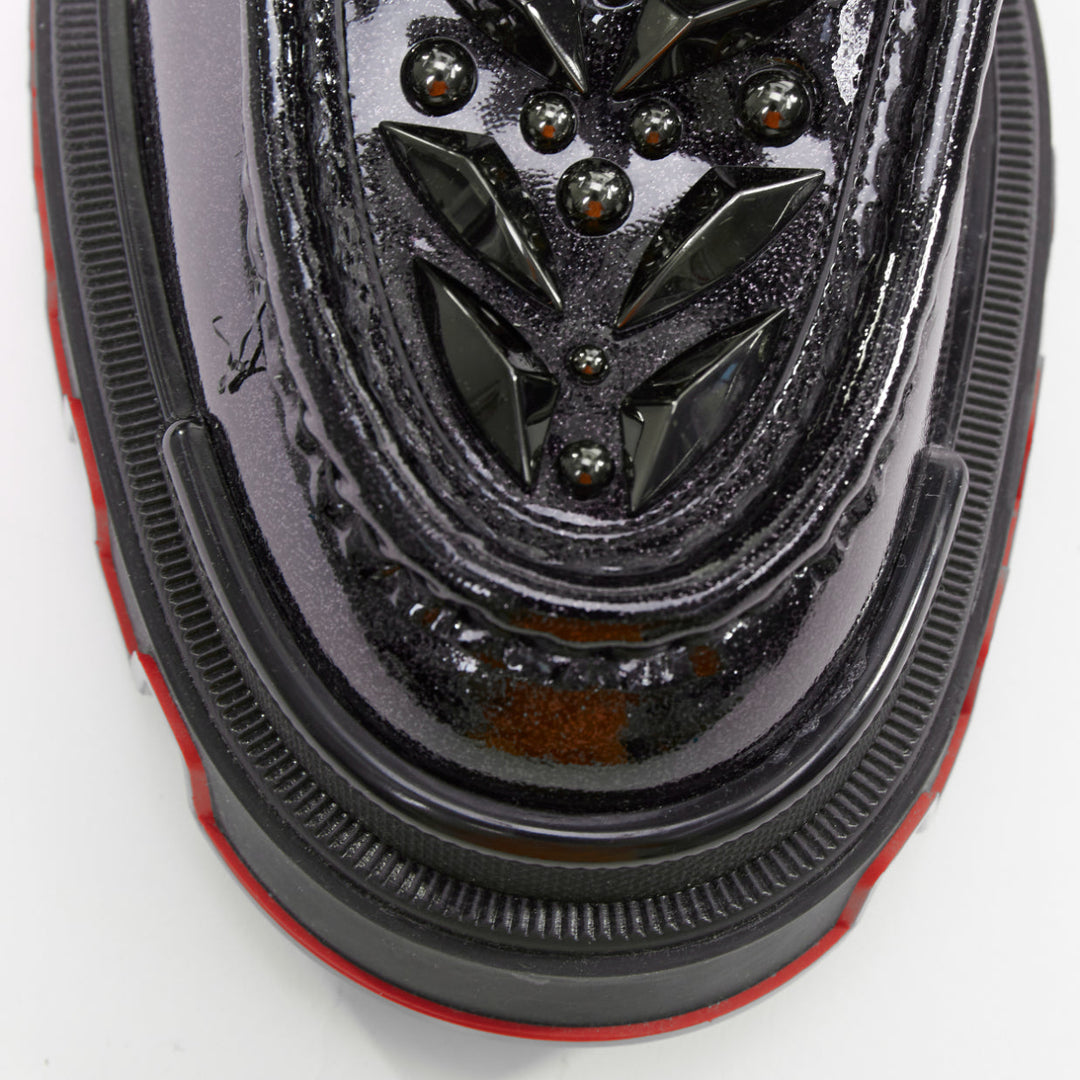 rare CHRISTIAN LOUBOUTIN MARVEL The Amazing Loubi Flat Cosmos black loafer EU41