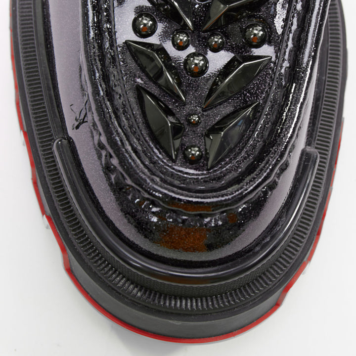 rare CHRISTIAN LOUBOUTIN MARVEL The Amazing Loubi Flat Cosmos black loafer EU41