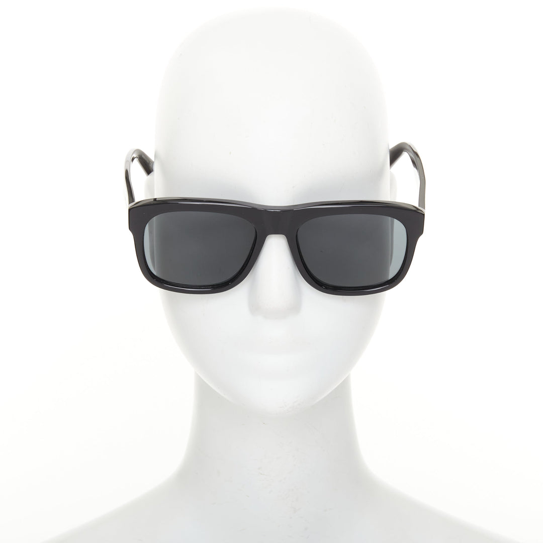 SAINT LAURENT 2022 SL558 black bold square glossy acetate sunglasses shades