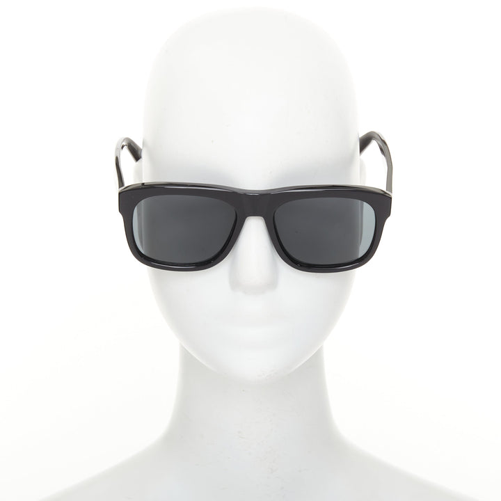 SAINT LAURENT 2022 SL558 black bold square glossy acetate sunglasses shades