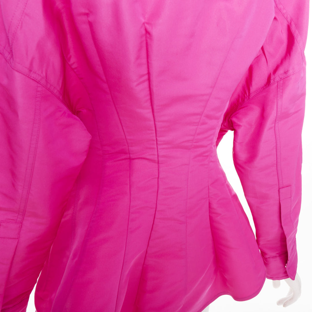 VALENTINO Pier Paolo Piccioili 2022 silk moire PP Pink silk shirt dress IT38 XS