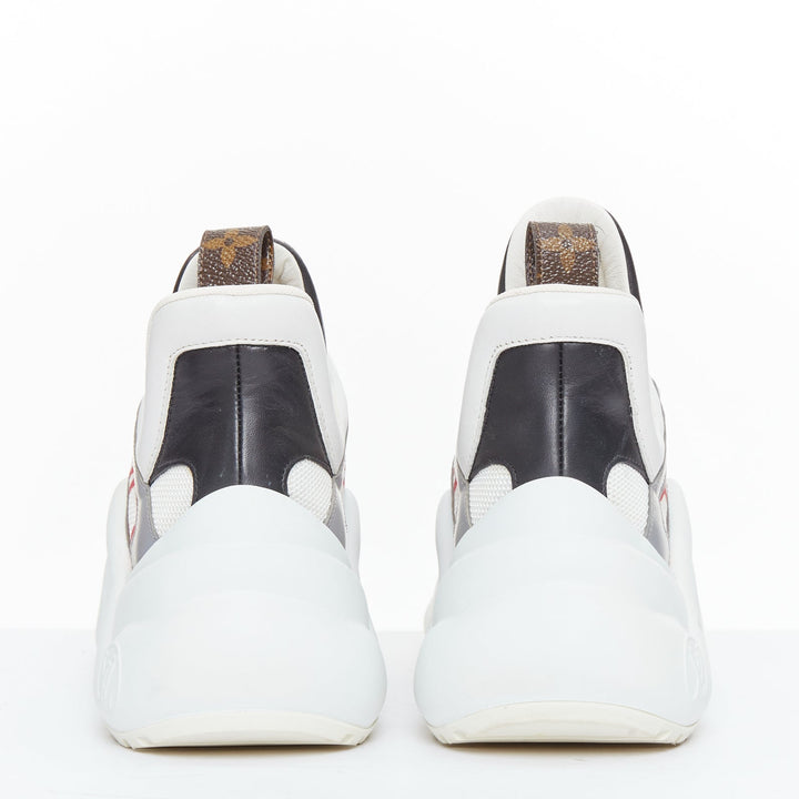 LOUIS VUITTON Archlight pink white leather mesh architectural sneakers EU37