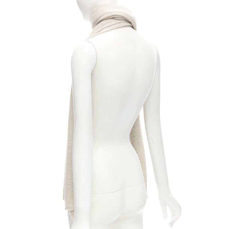 Female mannequin wearing Brunello Cucinelli Cashmere scarf Beige Cashmere Women Scarf in Size  | Available at JHROP