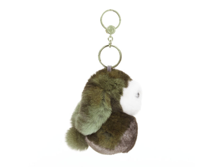 LORO PIANA 100% mink fur brown Rabbit bag charm keyring