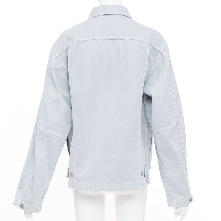 LEMAIRE 2025 snowy blue grey cotton denim boxy workwear utility pocket jacket XS