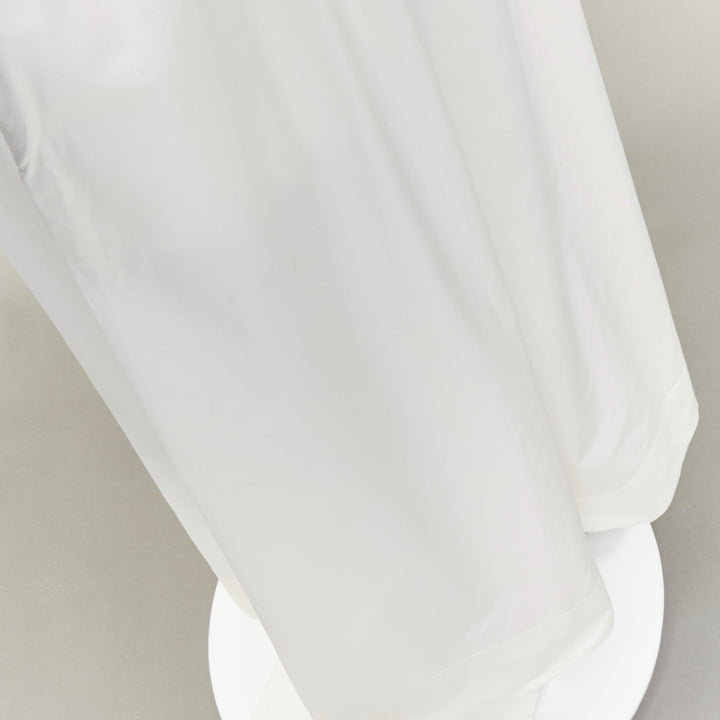 ST AGNI 2023 white strapless drop waist knit poplin maxi dress XL