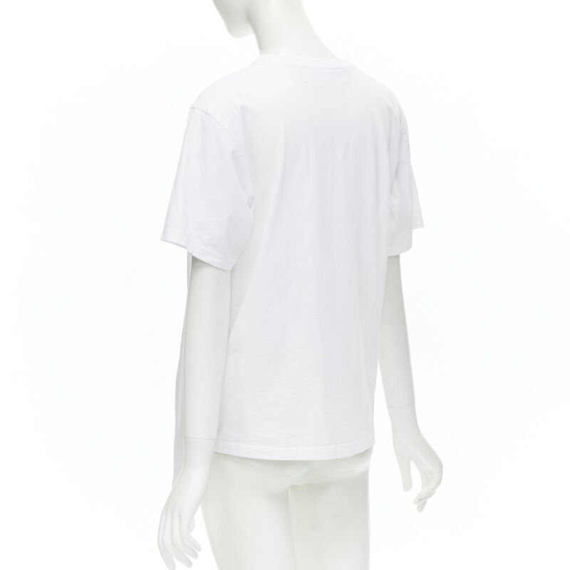 VVB VICTORIA BECKHAM 100% cotton polyester insert asymmetric t-shirt S