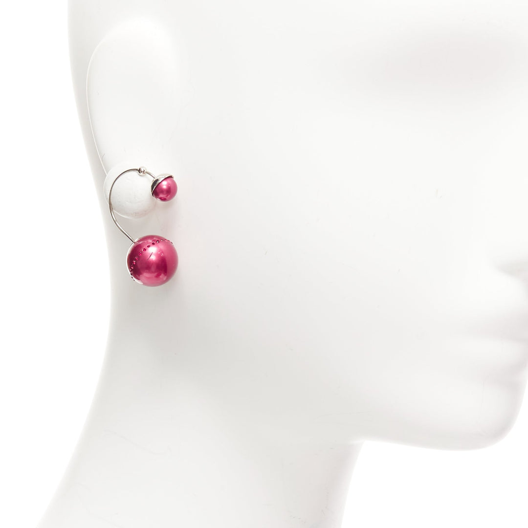 Female mannequin wearing Dior Red Faux Pearl Women Jewelry Earring in Size  | Available at JHROP