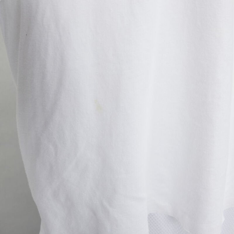 COMME DES GARCONS HOMME PLUS 2015 white deconstructed fishnet hem tshirt M