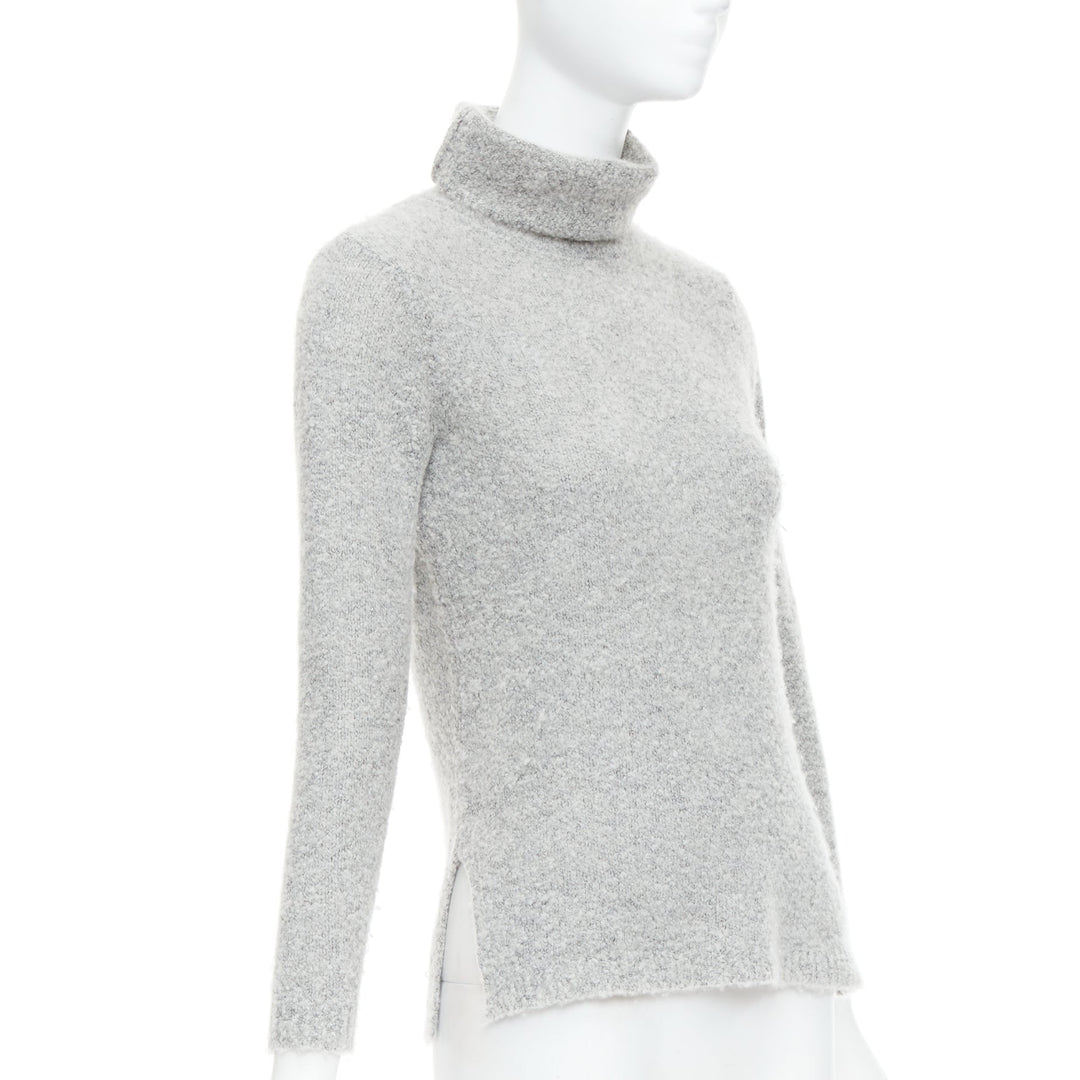 CLUB MONACO 100% cashmere grey turtleneck long sweater XS