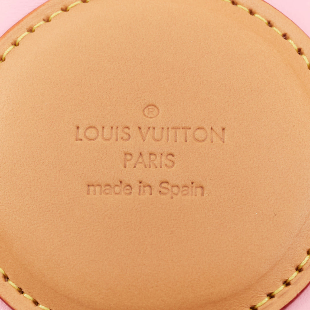 rare LOUIS VUITTON 2023 Vivienne Holidays pink flower coin pouch bag charm