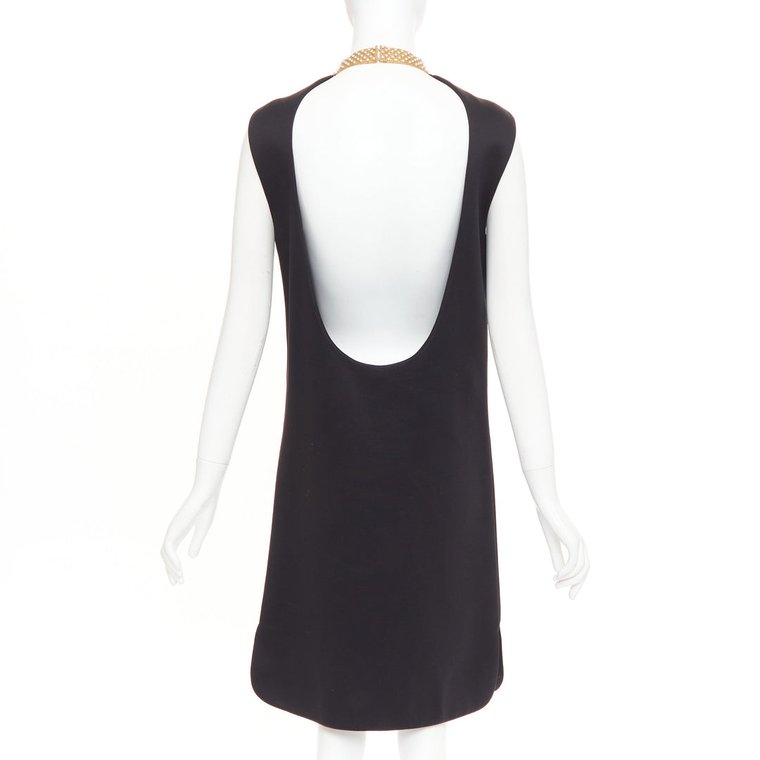 MIU MIU 2021 Runway Sportif Shift Dress black pink gold embellished dress IT40 S
