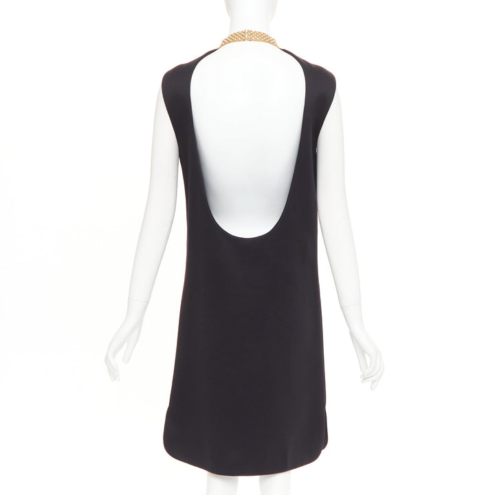 MIU MIU 2021 Runway Sportif Shift Dress black pink gold embellished dress IT40 S