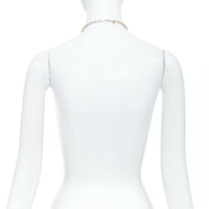 CHANEL 2008 08P Rue Cambon charm crystal rhinestone Gripoix sautoir necklace
