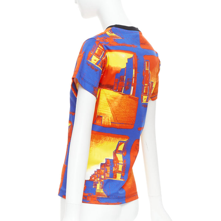 LOUIS VUITTON 2023 Salk Institute orange city print LV chain tshirt XS