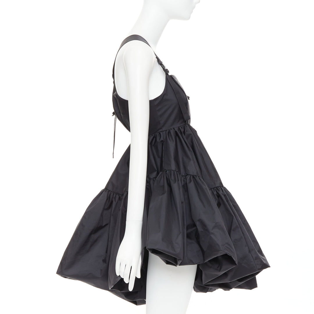 CECILIE BAHNSEN THE NORTH FACE Shara Mountain black puff babydoll dress XS