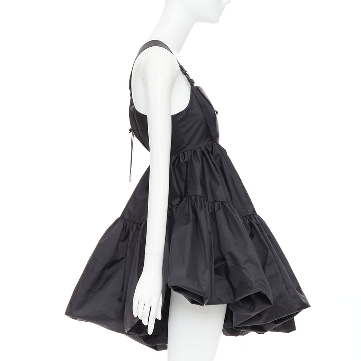 CECILIE BAHNSEN THE NORTH FACE Shara Mountain black puff babydoll dress XS