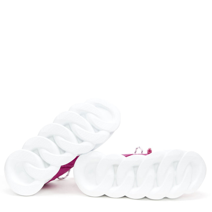 VERSACE Chain Reaction Blowzy all pink suede low top chunky sneaker EU42