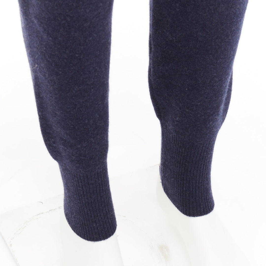 BOTTEGA VENETA navy cotton wool blend soft knit cuffed jogger pants IT44 XS