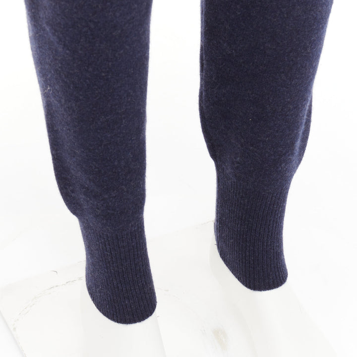 BOTTEGA VENETA navy cotton wool blend soft knit cuffed jogger pants IT44 XS