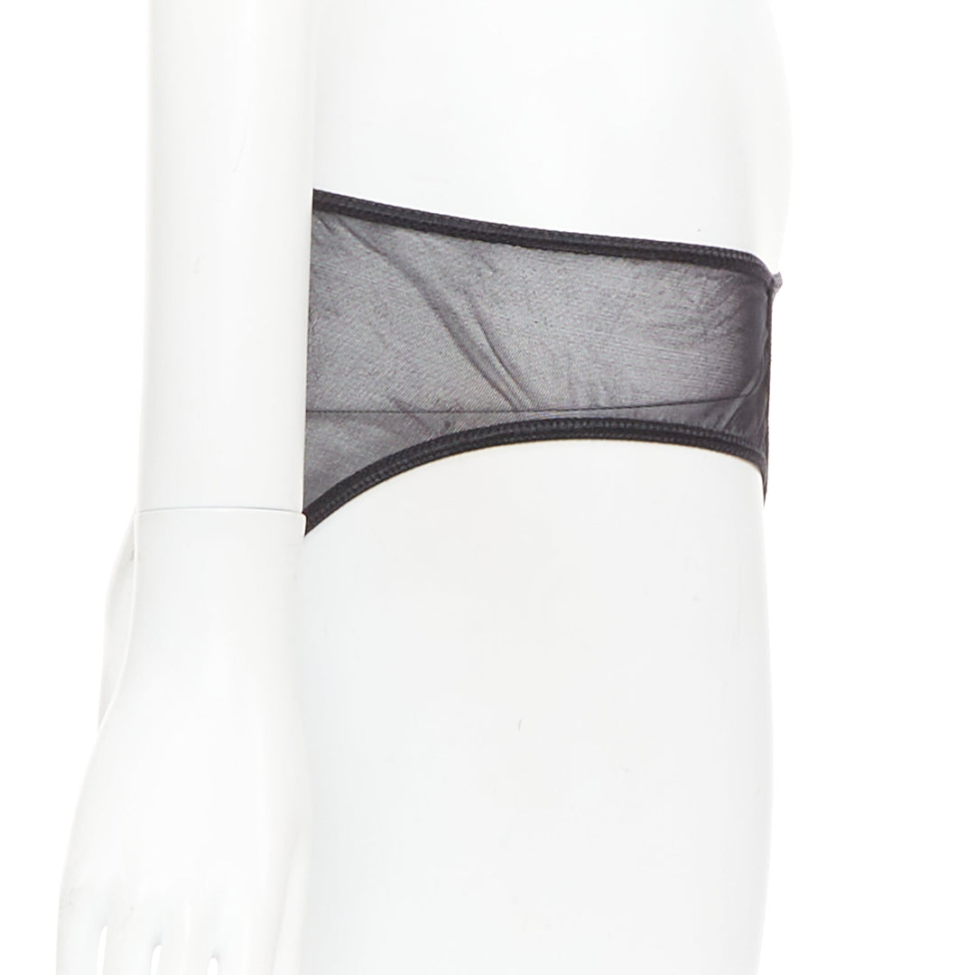 GUCCI Tom Ford Vintage crystal G logo sheer under bottom pants S