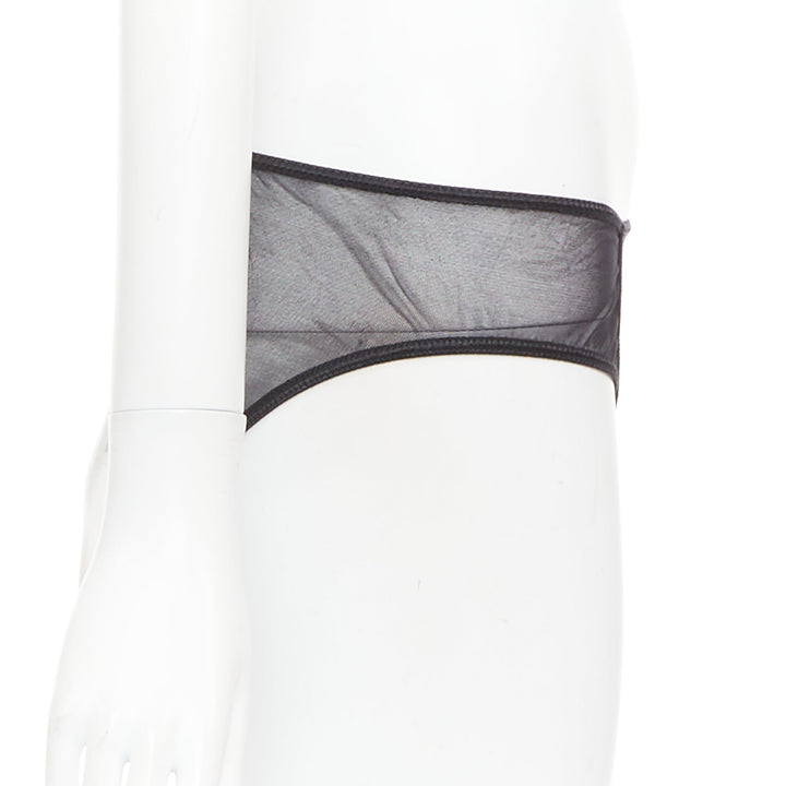 GUCCI Tom Ford Vintage crystal G logo sheer under bottom pants S