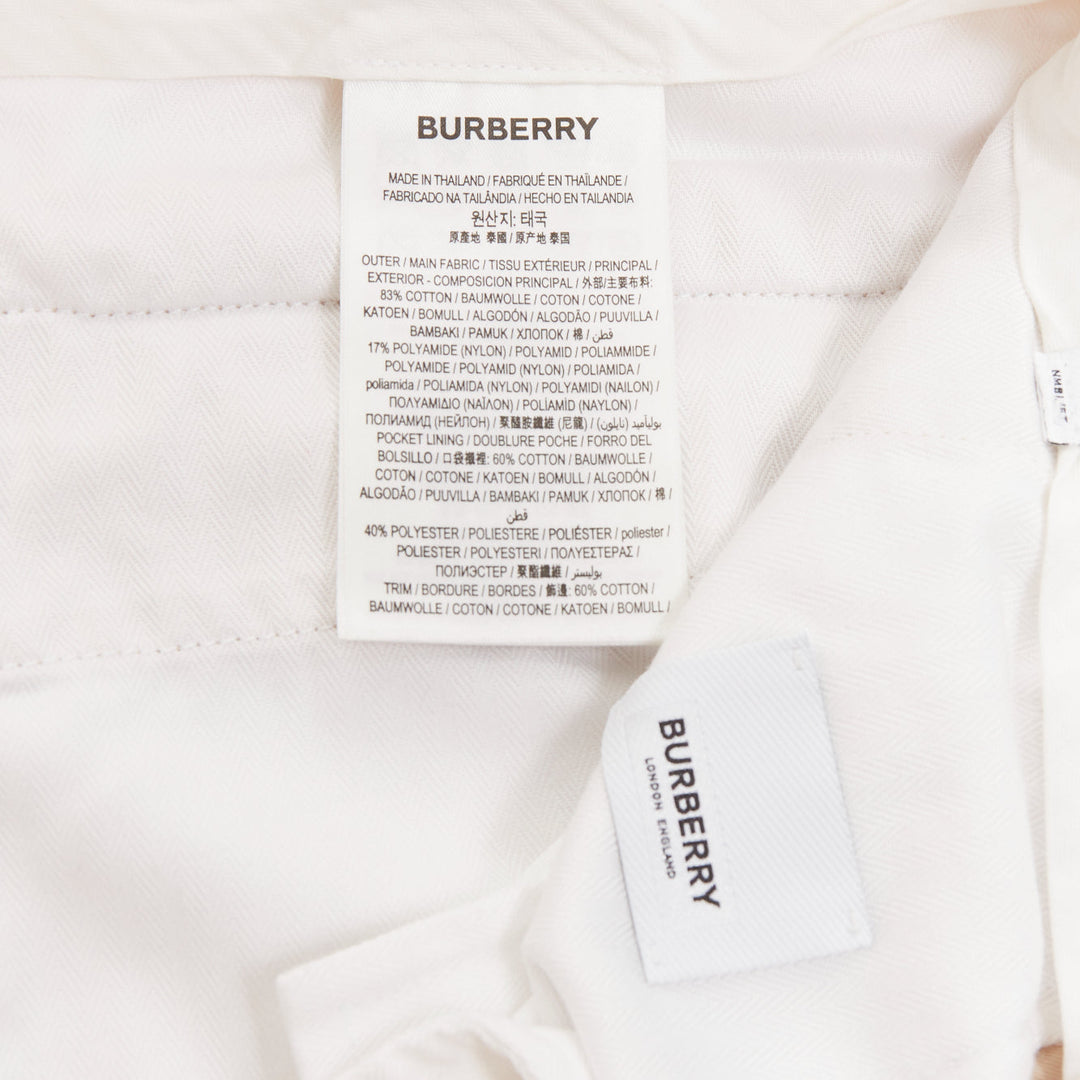 BURBERRY soft fawn beige technical cotton Billy multi pocket cargo shorts T44 XS