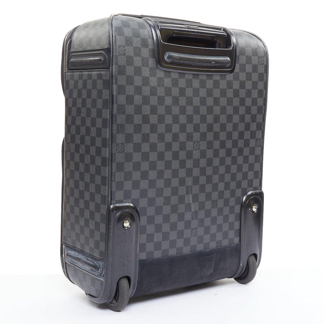LOUIS VUITTON Damier Graphite Pegase Legere 55 black grey canvas luggage