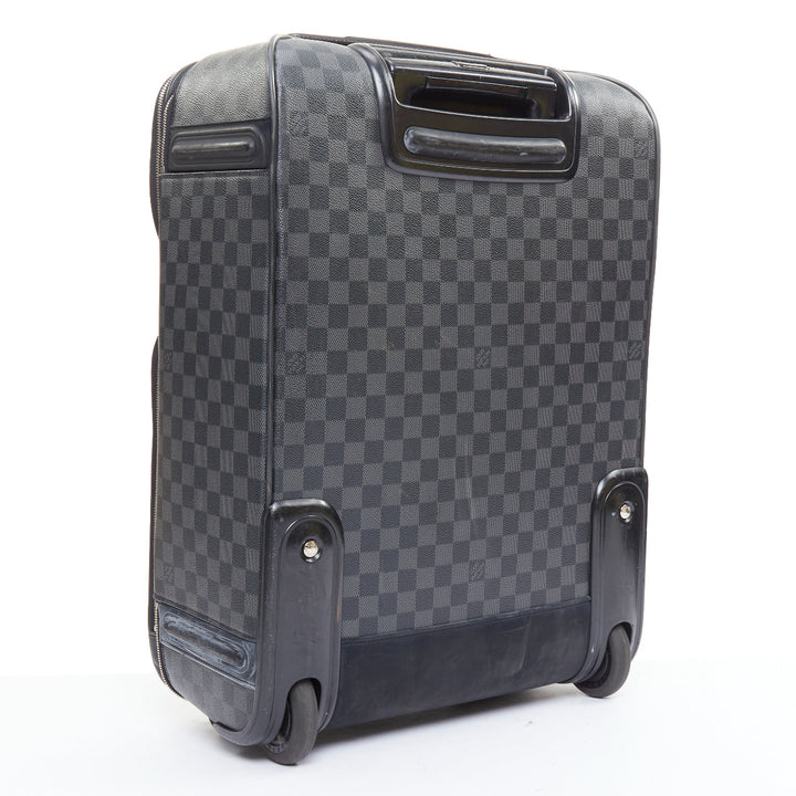LOUIS VUITTON Damier Graphite Pegase Legere 55 black grey canvas luggage