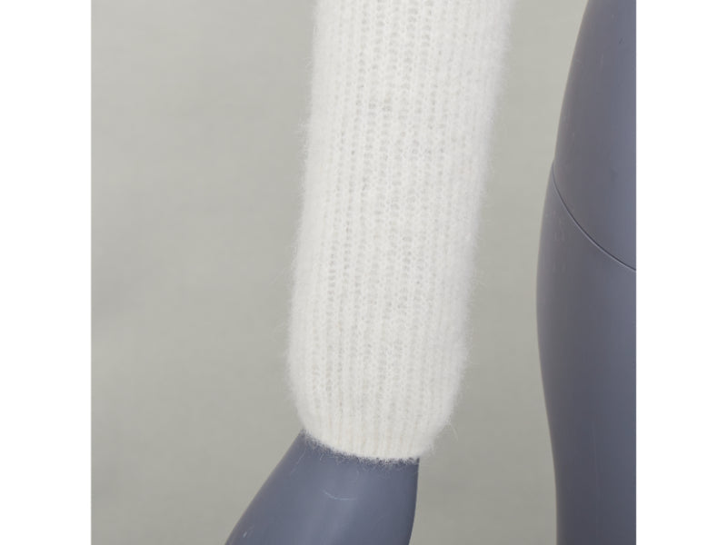 T ALEXANDER WANG cream alpaca blend halter crop deconstructed cardigan S