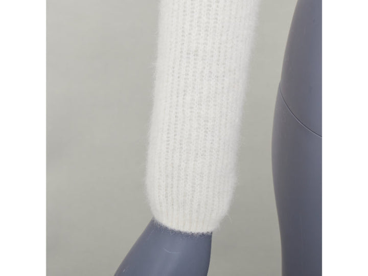 T ALEXANDER WANG cream alpaca blend halter crop deconstructed cardigan S