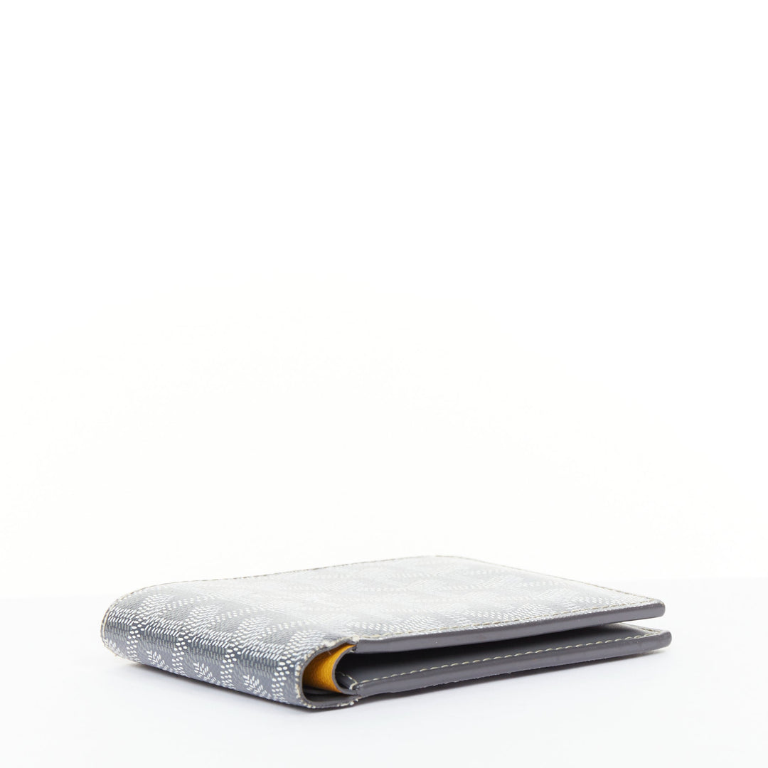 GOYARD Victoire grey Goyardine coated canvas monogram bifold credit card wallet