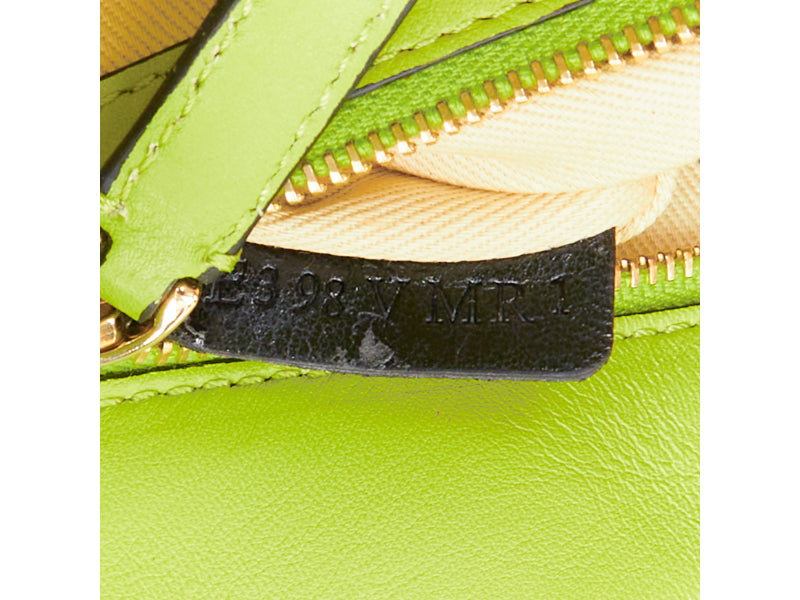 VALENTINO Glam Lock yellow green pink pop Rockstud leather push lock flap bag