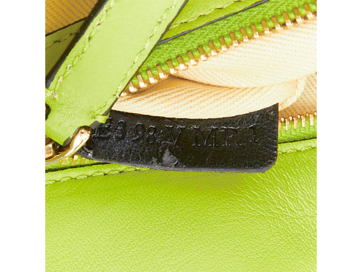 VALENTINO Glam Lock yellow green pink pop Rockstud leather push lock flap bag