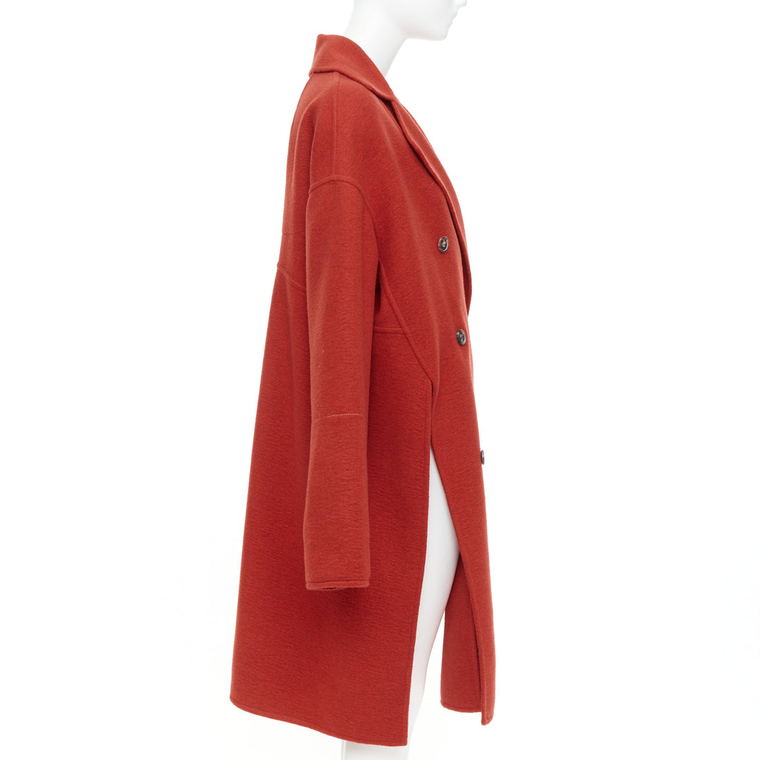 OLD CELINE Phoebe Philo 2017 cashmere red double breast oversized coat FR36 S