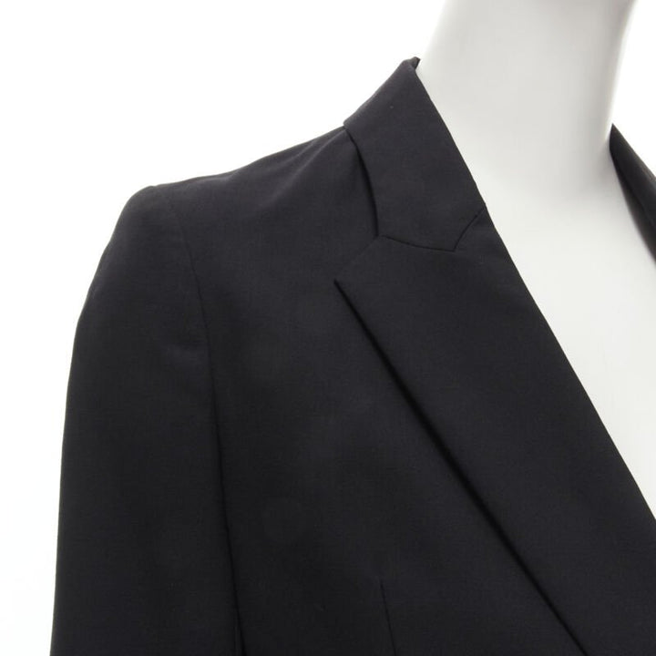 UNDERCOVER 2006 "T" black wool angular collar cropped blazer jacket JP1 S