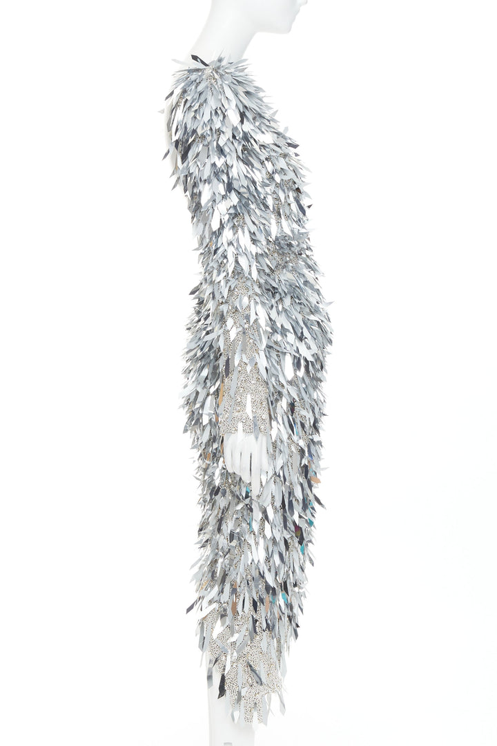 rare ALEXANDRE VAUTHIER COUTURE AW2023 Runway Lesage bead feather pailette dress