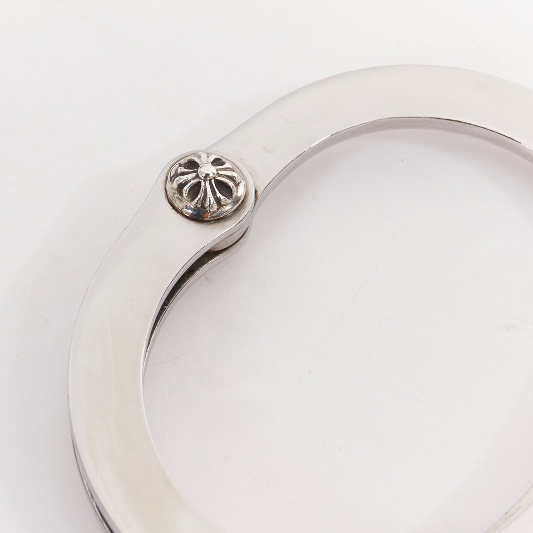 rare CHROME HEARTS 925 sterling silver handcuff bangle skull keychain