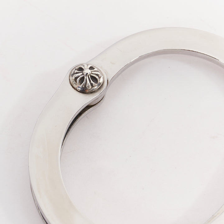 rare CHROME HEARTS 925 sterling silver handcuff bangle skull keychain
