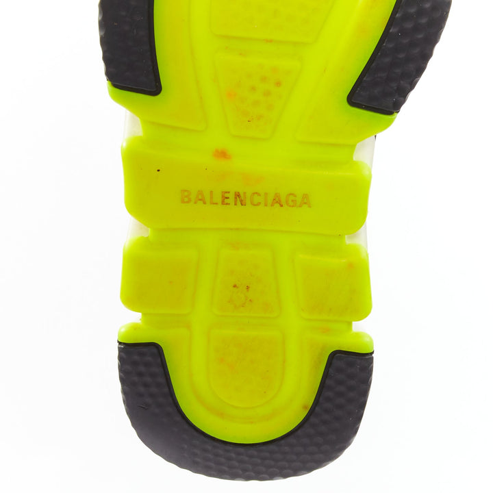 BALENCIAGA Speed neon yellow black logo sock sneakers EU40