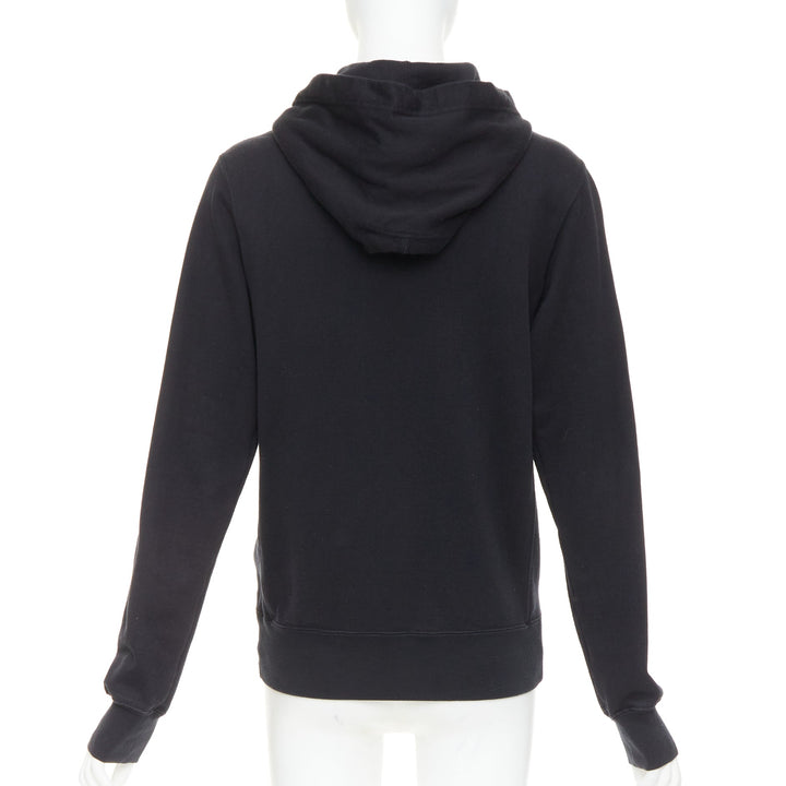 MASTERMIND JAPAN black cotton beige needlepoint embroidered skull hoodie JP3 L