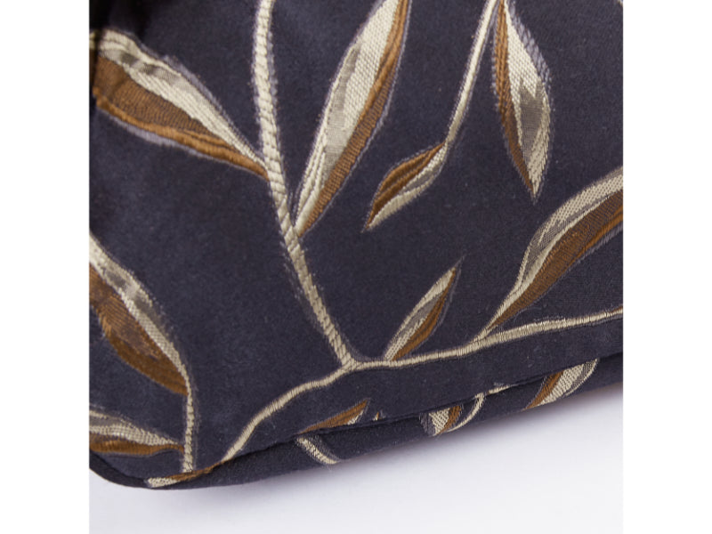 PRADA 1997 Vintage Runway Raso Calla Lily black chinoiserie pouch clutch bag