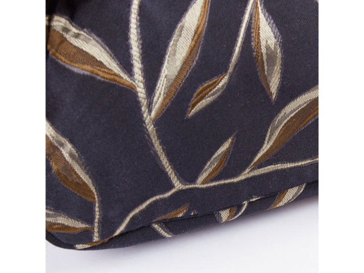 PRADA 1997 Vintage Runway Raso Calla Lily black chinoiserie pouch clutch bag