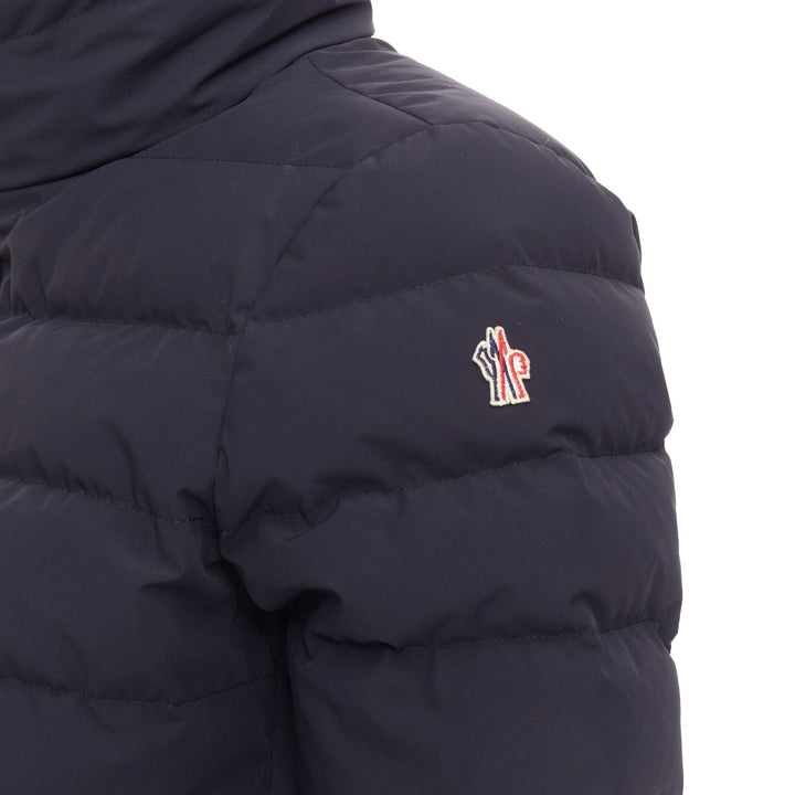 MONCLER Grenoble Chena Giubbotto black fitted puffer jacket Sz2 M