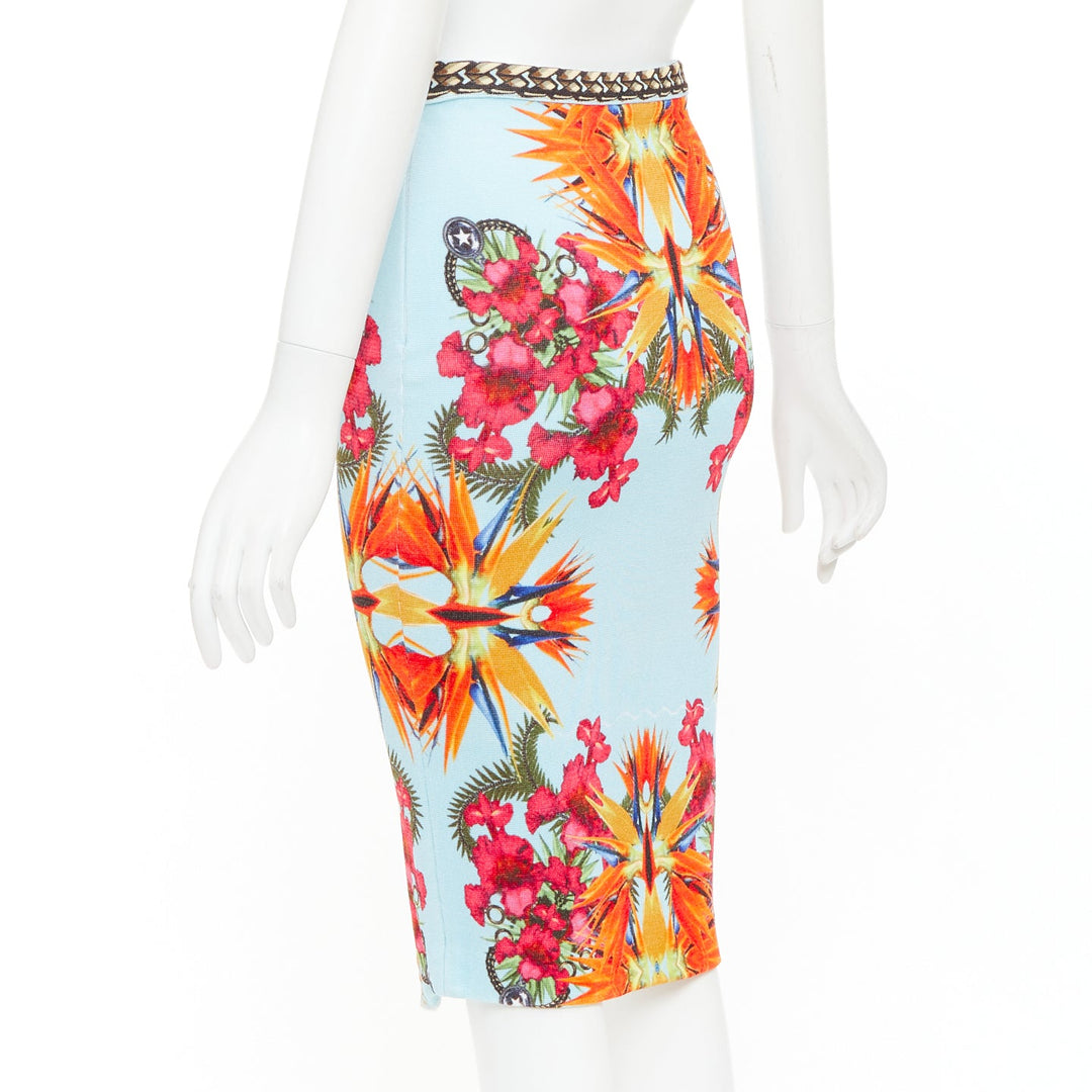 GIVENCHY Riccardo Tisci 2012 Birds of Paradise boucle tweed pencil skirt
