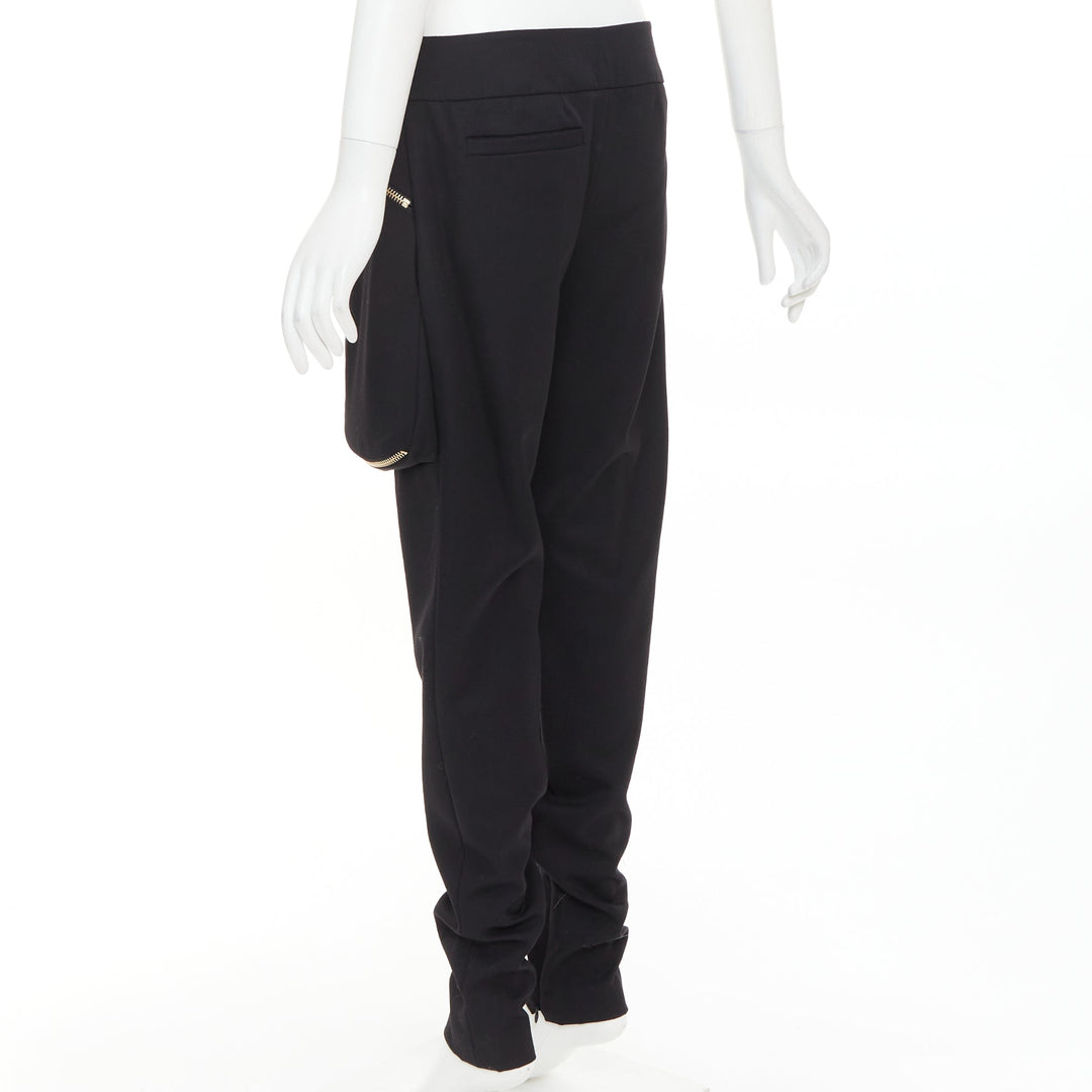 ALEXANDRE VAUTHIER COUTURE SS2016 Runway black gold zip cargo pocket harem pants