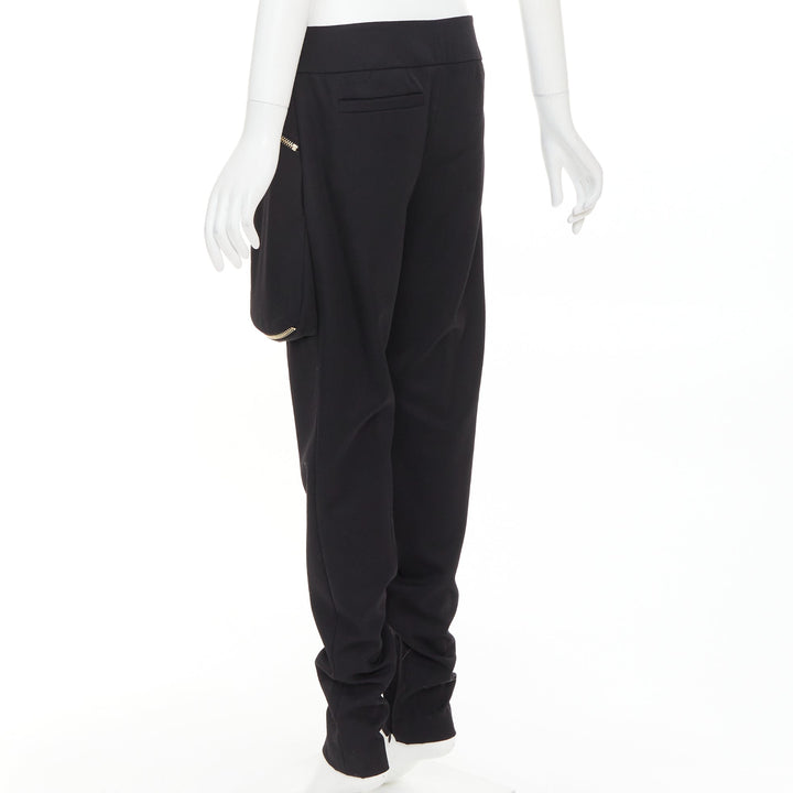 ALEXANDRE VAUTHIER COUTURE SS2016 Runway black gold zip cargo pocket harem pants