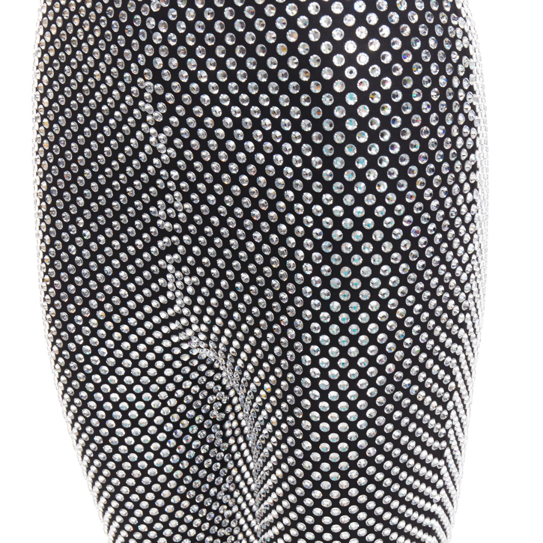 rare ALEXANDRE VAUTHIER COUTURE SS2021 Runway silver crystal scoop neck jumpsuit