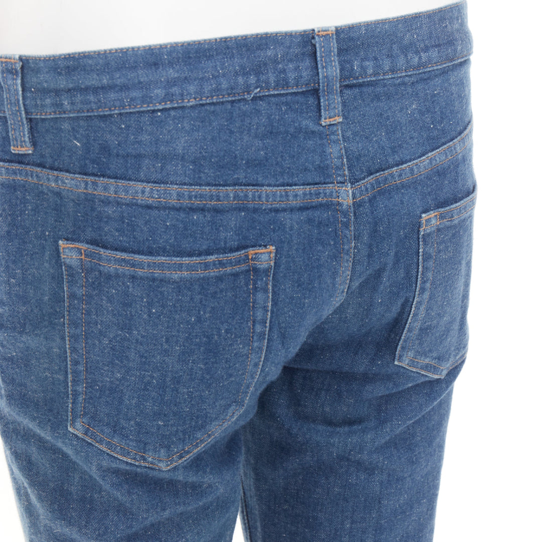 OLD CELINE 2011 Phoebe Philo  Triomphe button mid waist cropped leg jeans FR38 M