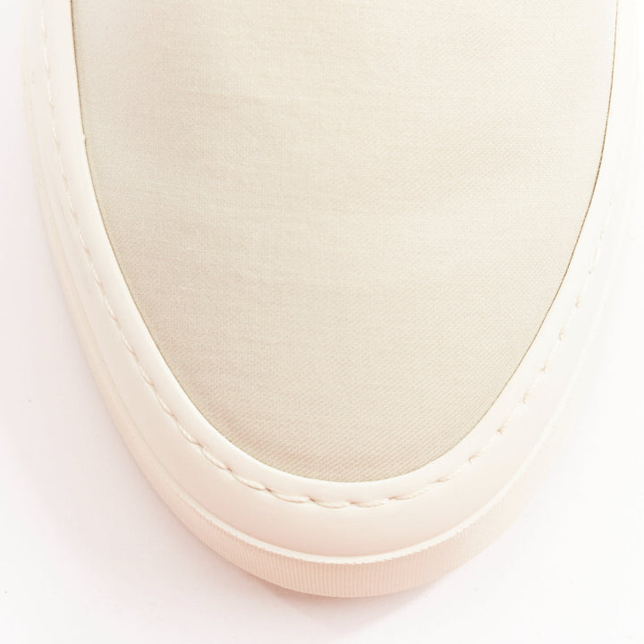 THE ROW Marie H light grey canvas classic platform skate sneaker slip on EU38